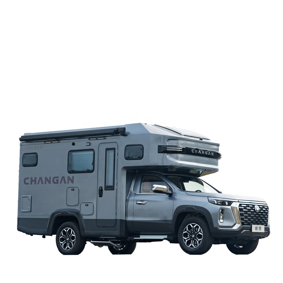 QXN RV Changan Fengjing Used Gasoline Turbo Engine Bus 6 Leather Seats Automatic Gearbox Hydraulic Steering System R16 Tire FWD